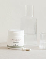 Allvital Basen Komplex contient des composés minéraux basiques de calcium, de sodium et de magnésium pour un équilibre acido-basique sain. Allvital Basen Komplex contient des composés minéraux basiques de calcium, de sodium et de magnésium pour un équilibre acido-basique sain.