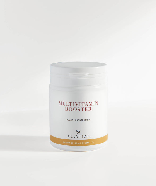 Allvital Multivitamin Booster végétalien. Préparation multivitaminée pour la protection cellulaire. Allvital Multivitamin Booster végétalien. Préparation multivitaminée pour la protection cellulaire.