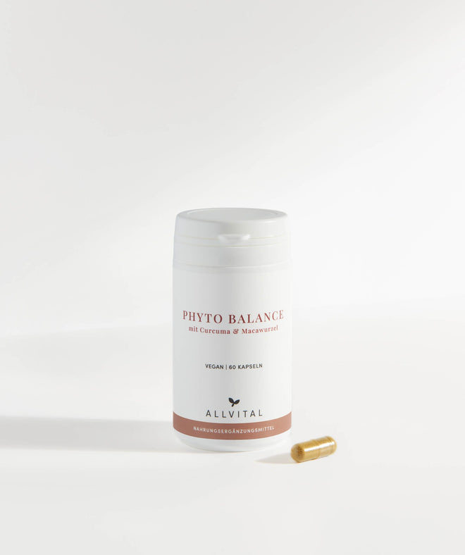 Allvital Phyto Balance avec curcuma et racine de maca. La curcumine a des propriétés antioxydantes et renforce le système immunitaire. Allvital Phyto Balance avec curcuma et racine de maca. La curcumine a des propriétés antioxydantes et renforce le système immunitaire.