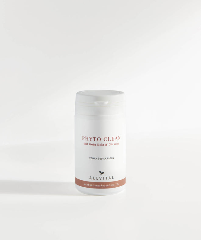 Allvital Phyto Clean contient des plantes adaptogènes, qui renforcent le système immunitaire et améliorent les performances intellectuelles et la concentration. Allvital Phyto Clean contient des plantes adaptogènes, qui renforcent le système immunitaire et améliorent les performances intellectuelles et la concentration.